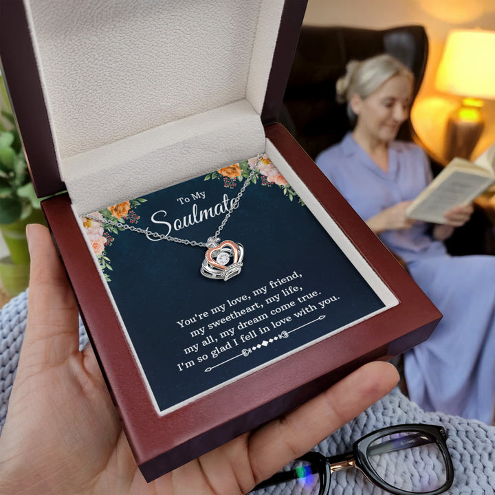 To My Soulmate | I am so glad I fell in love with you - Crown Pendant Necklace