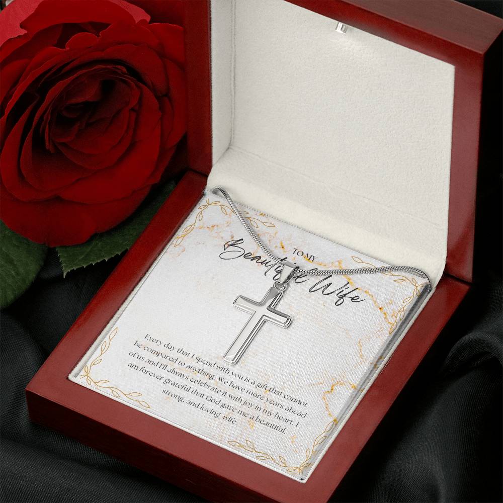 To My Beautiful Wife | Every day that I spend with you is a gift that cannot be compared to anything - Everlasting Love Necklace