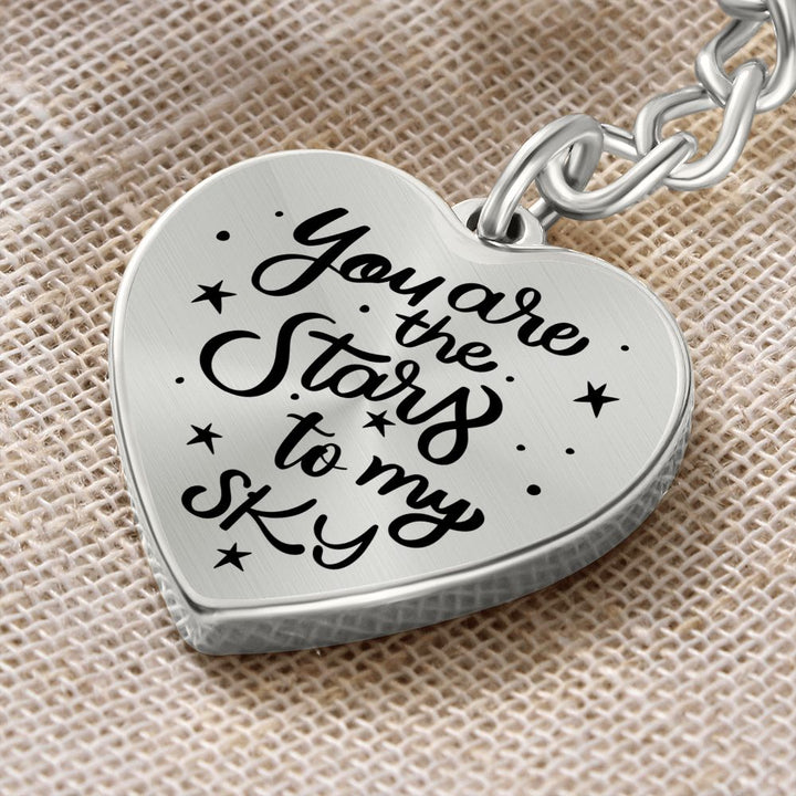 You are the stars to my Sky - Heart Keychain