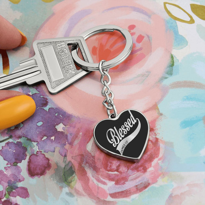 Blessed Charm - Heart Keychain