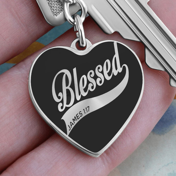 Blessed Charm - Heart Keychain