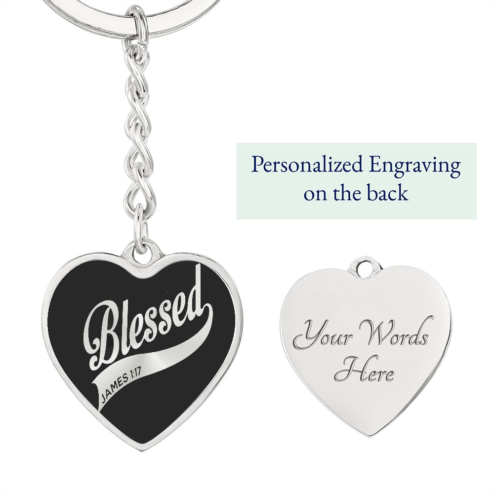 Blessed Charm - Heart Keychain