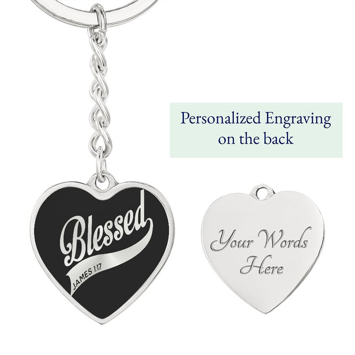 Blessed Charm - Heart Keychain
