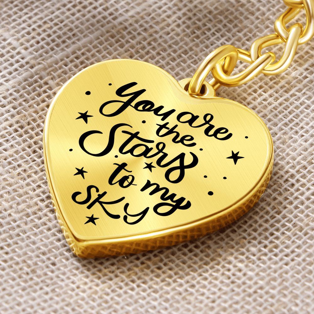 You are the stars to my Sky - Heart Keychain