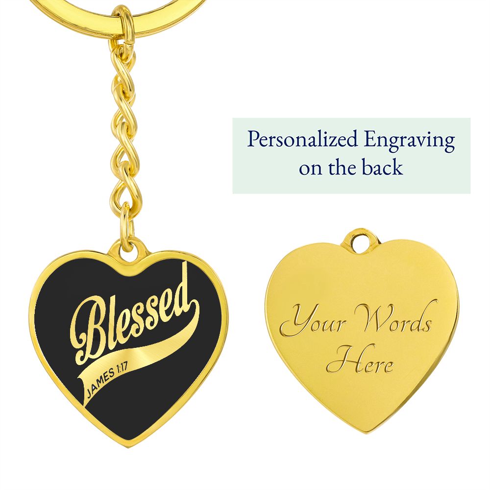 Blessed Charm - Heart Keychain