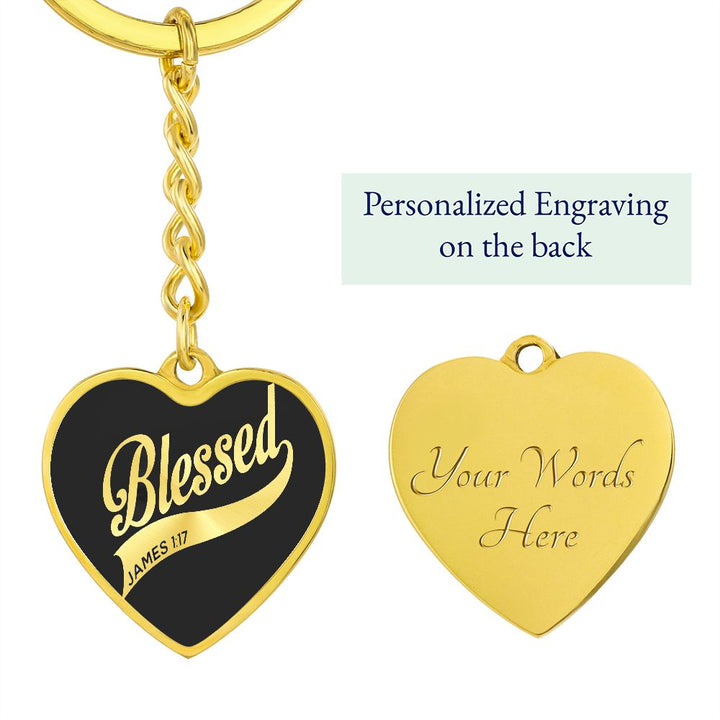 Blessed Charm - Heart Keychain