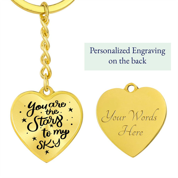 You are the stars to my Sky - Heart Keychain