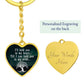 I'll hold you in my Heart, Till I can hold you in My Arms - Heart Keychain