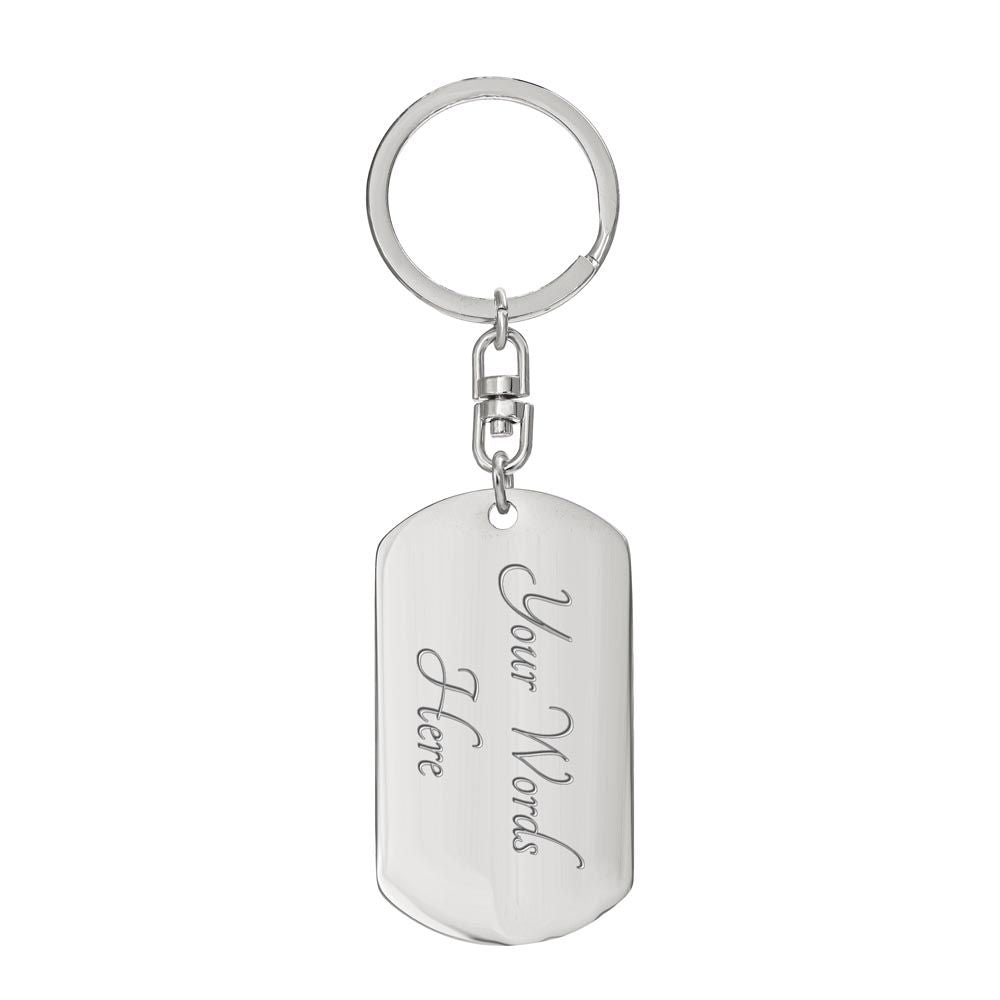I can do all things through Christ who Strengthen Me - Dog Tag with Swivel Keychain