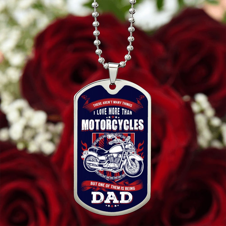 Motorcycle Dad - Dog Tag