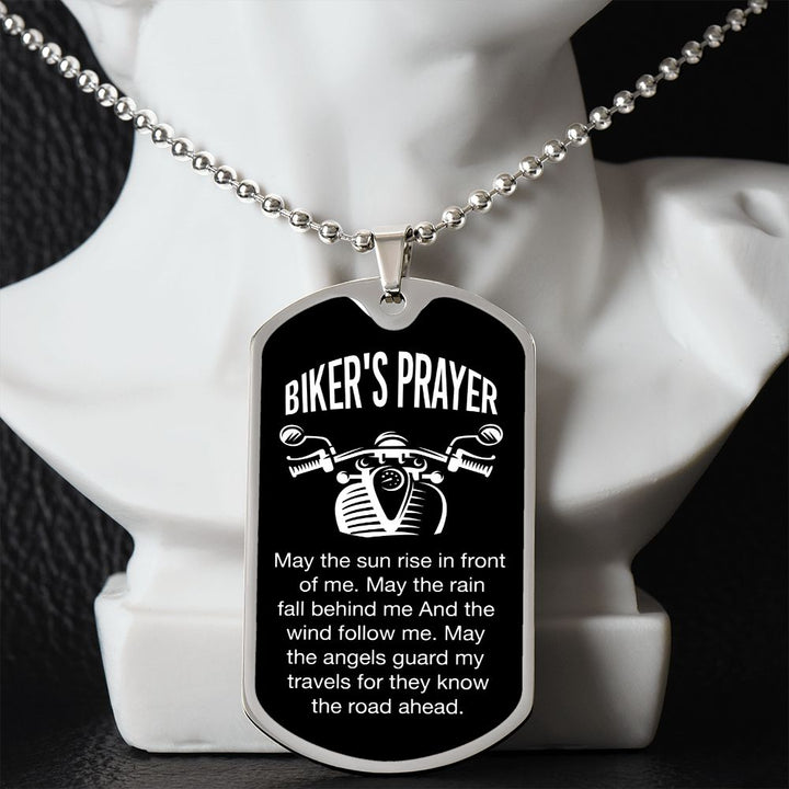 Biker's Prayer | May the sun rise in front on me - Dog Tag