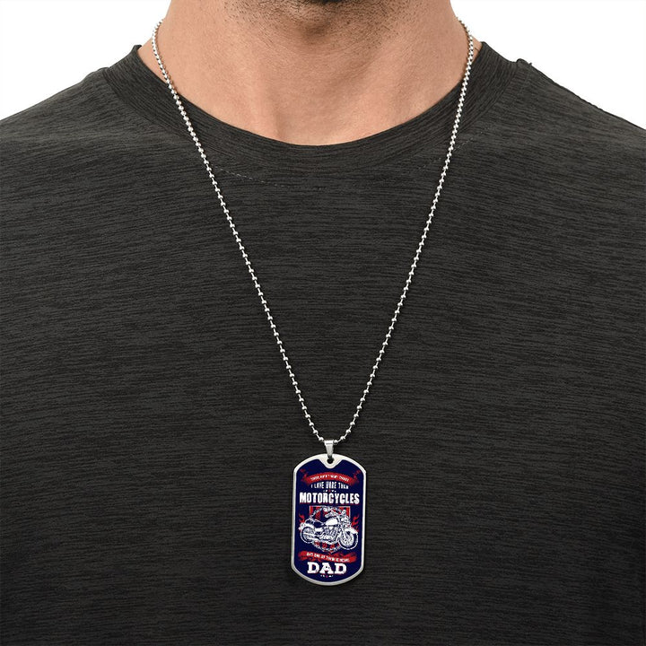 Motorcycle Dad - Dog Tag