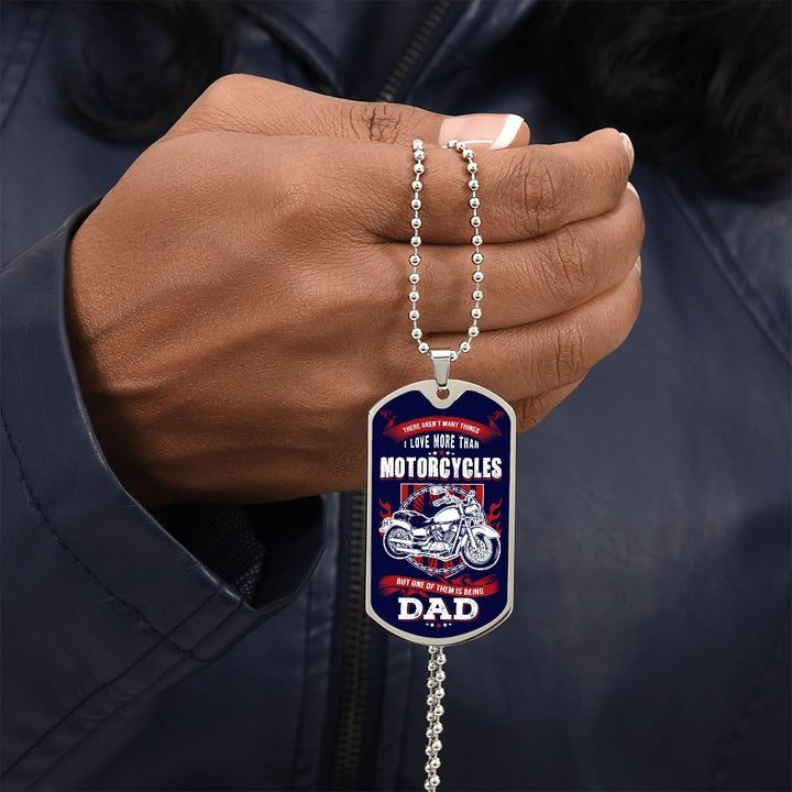 Motorcycle Dad - Dog Tag