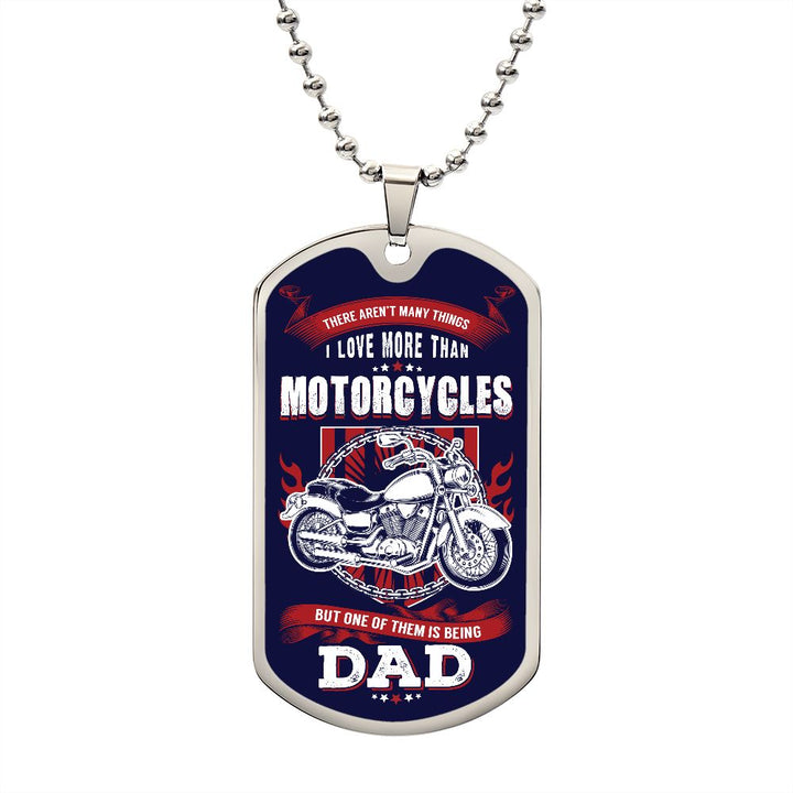Motorcycle Dad - Dog Tag