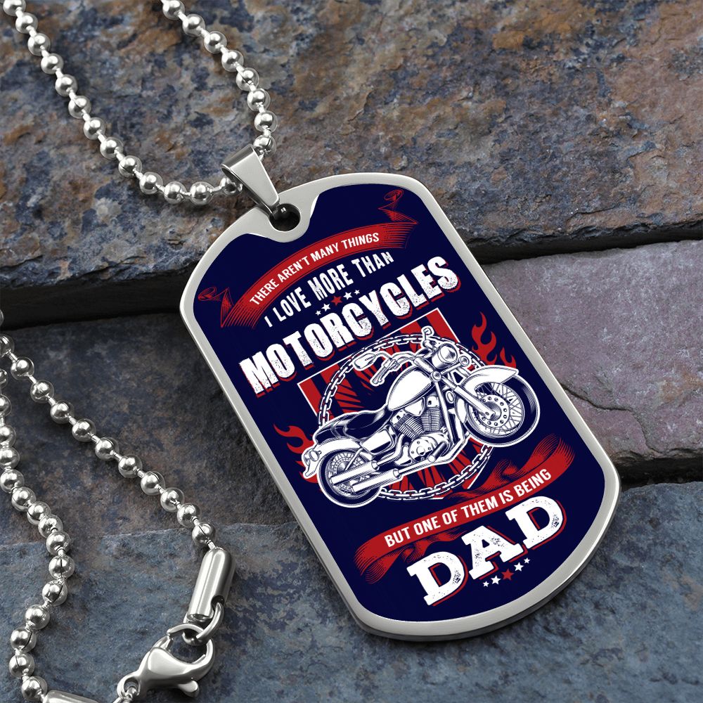 Motorcycle Dad - Dog Tag