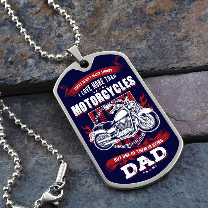 Motorcycle Dad - Dog Tag