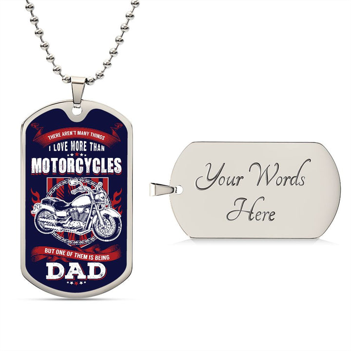 Motorcycle Dad - Dog Tag
