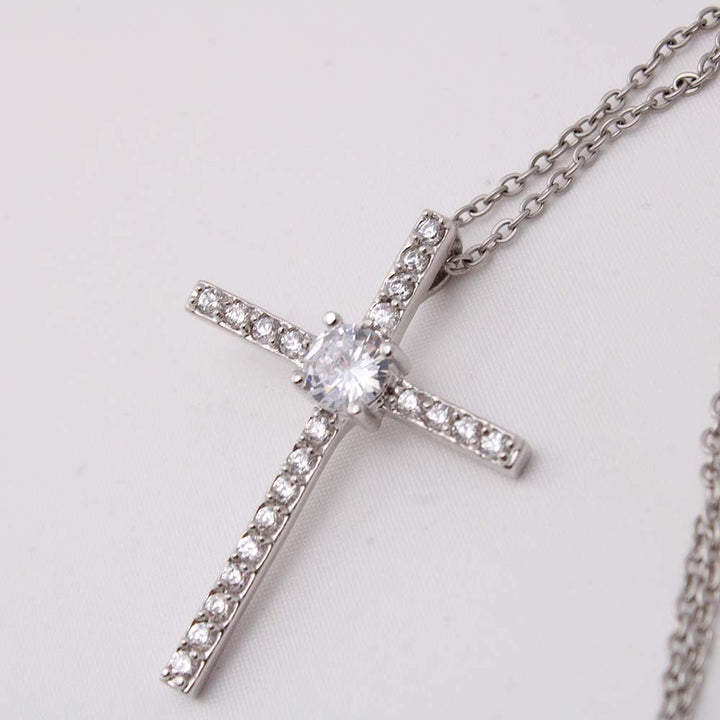 To My Daughter | You are my Best Friend - CZ Cross Necklace
