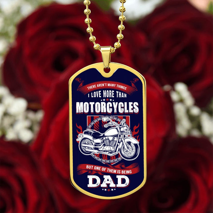 Motorcycle Dad - Dog Tag