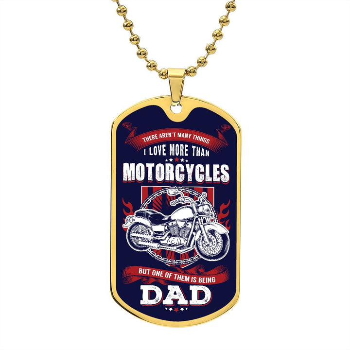Motorcycle Dad - Dog Tag
