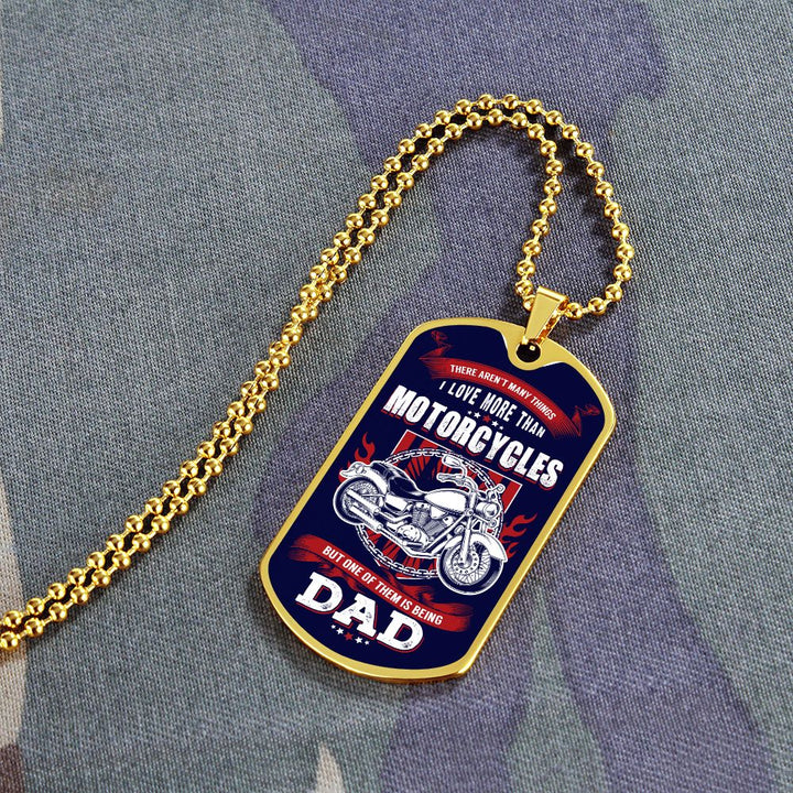 Motorcycle Dad - Dog Tag