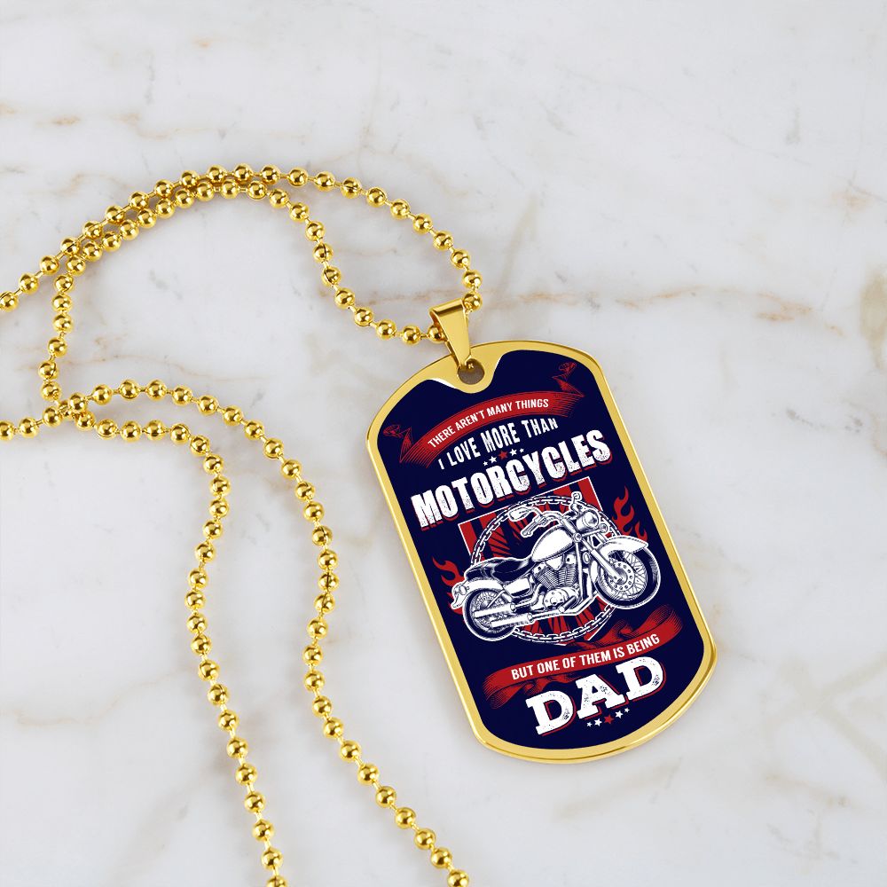 Motorcycle Dad - Dog Tag