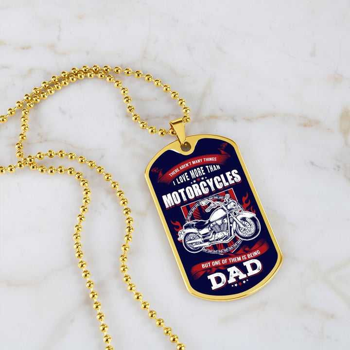 Motorcycle Dad - Dog Tag