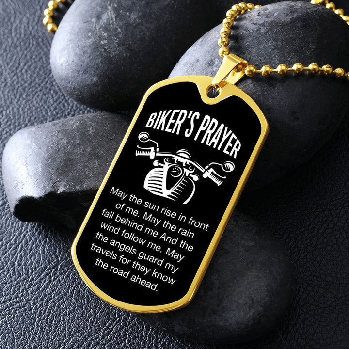 Biker's Prayer | May the sun rise in front on me - Dog Tag