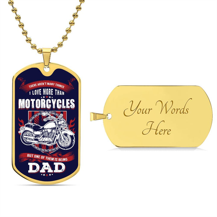 Motorcycle Dad - Dog Tag