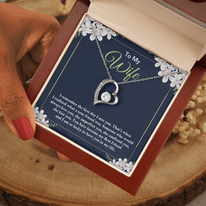 To My Wife | I remember the day I first met you - Forever Love Necklace