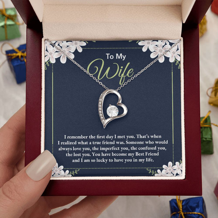 To My Wife | I remember the day I first met you - Forever Love Necklace