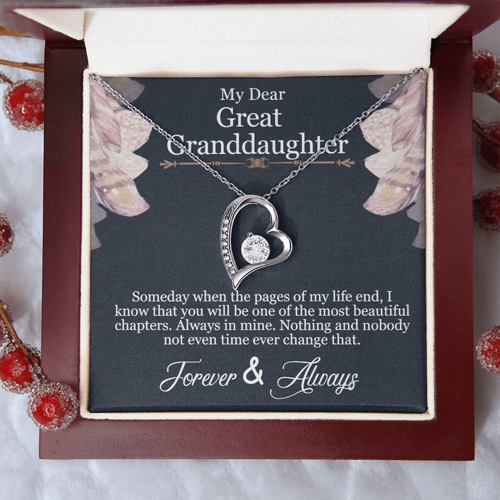 My Dear Great Granddaughter | You will be one of the most beautiful chapters - Forever Love Necklace