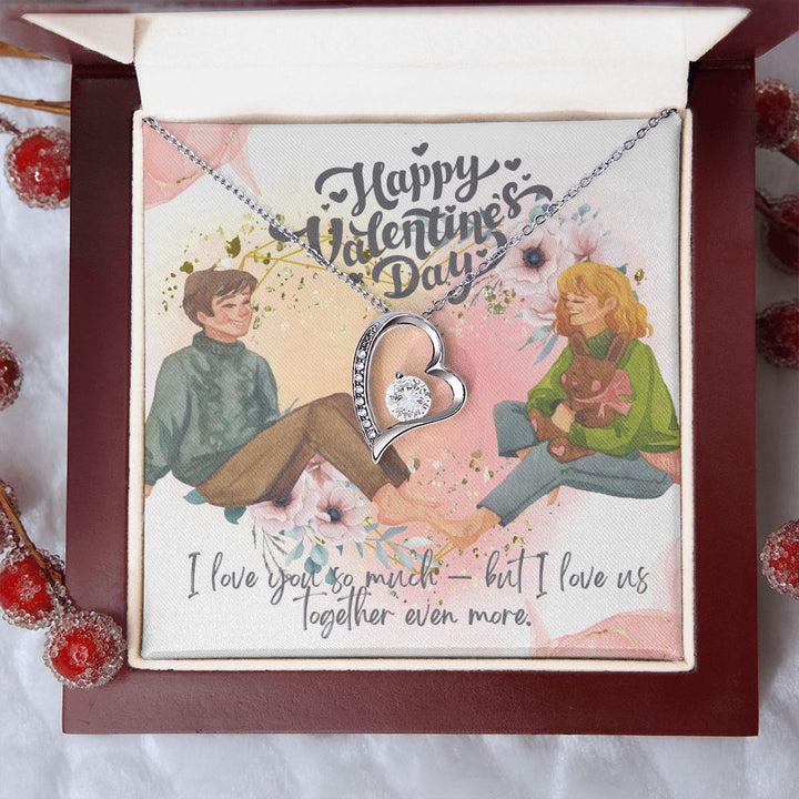 Happy Valentine's Day | Love, Together in Harmony - Forever Love Necklace