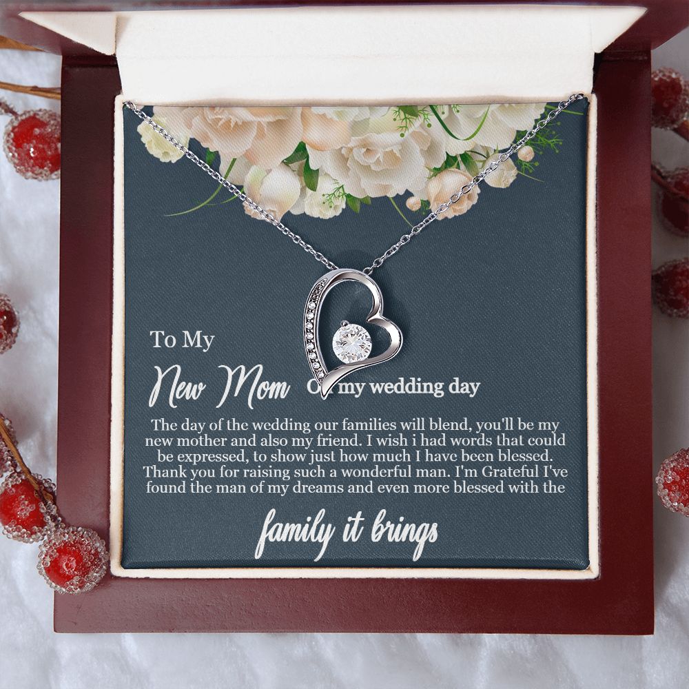 To My Mother-in-Law | To my new mom on my wedding day - Forever Love Necklace