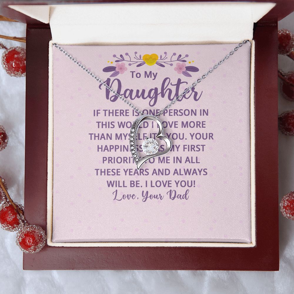 To My Daughter | My First Priority - Forever Love Necklace