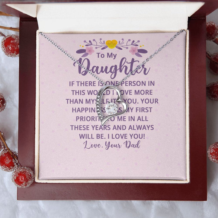 To My Daughter | My First Priority - Forever Love Necklace