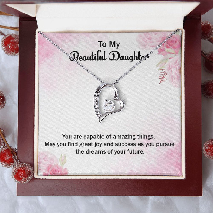 To My Beautiful Daughter | Graduate: Your Hard Work Pays Off! - Forever Love Necklace