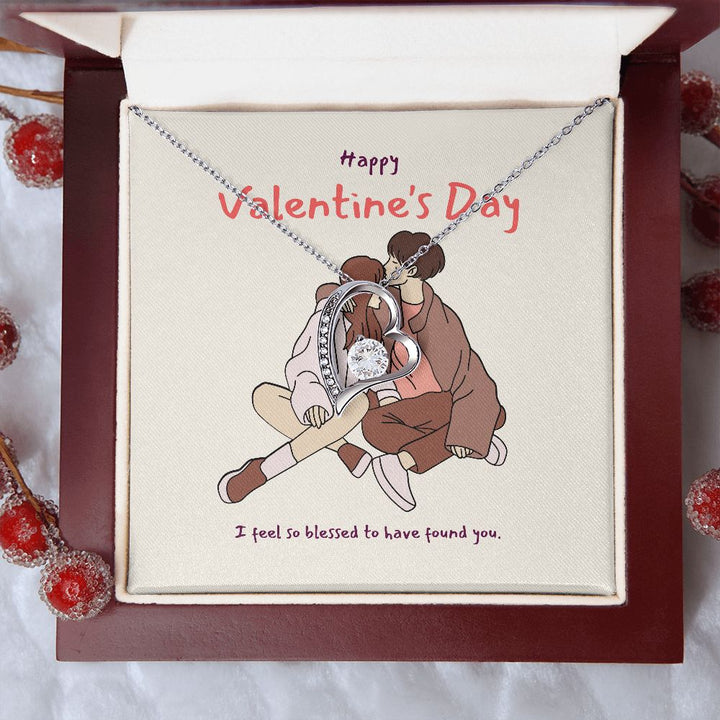 Happy Valentine's Day | I'm So Lucky to Be Yours - Forever Love Necklace