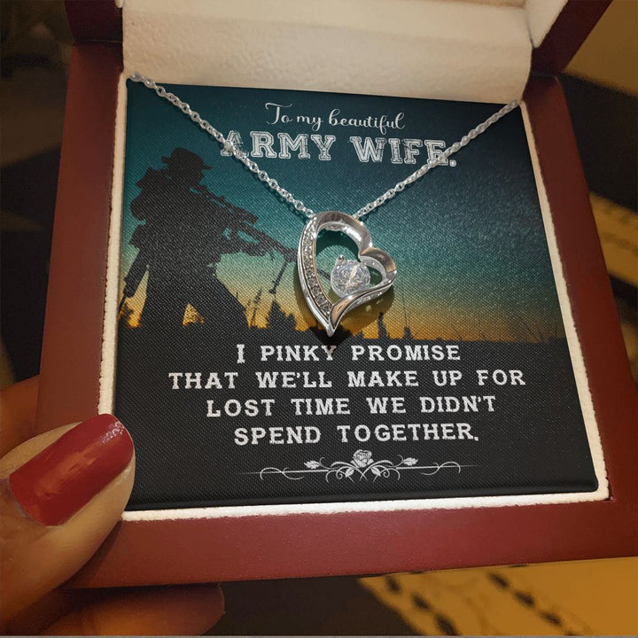 To My Wife | To My Beautiful Army Wife - Forever Love Necklace