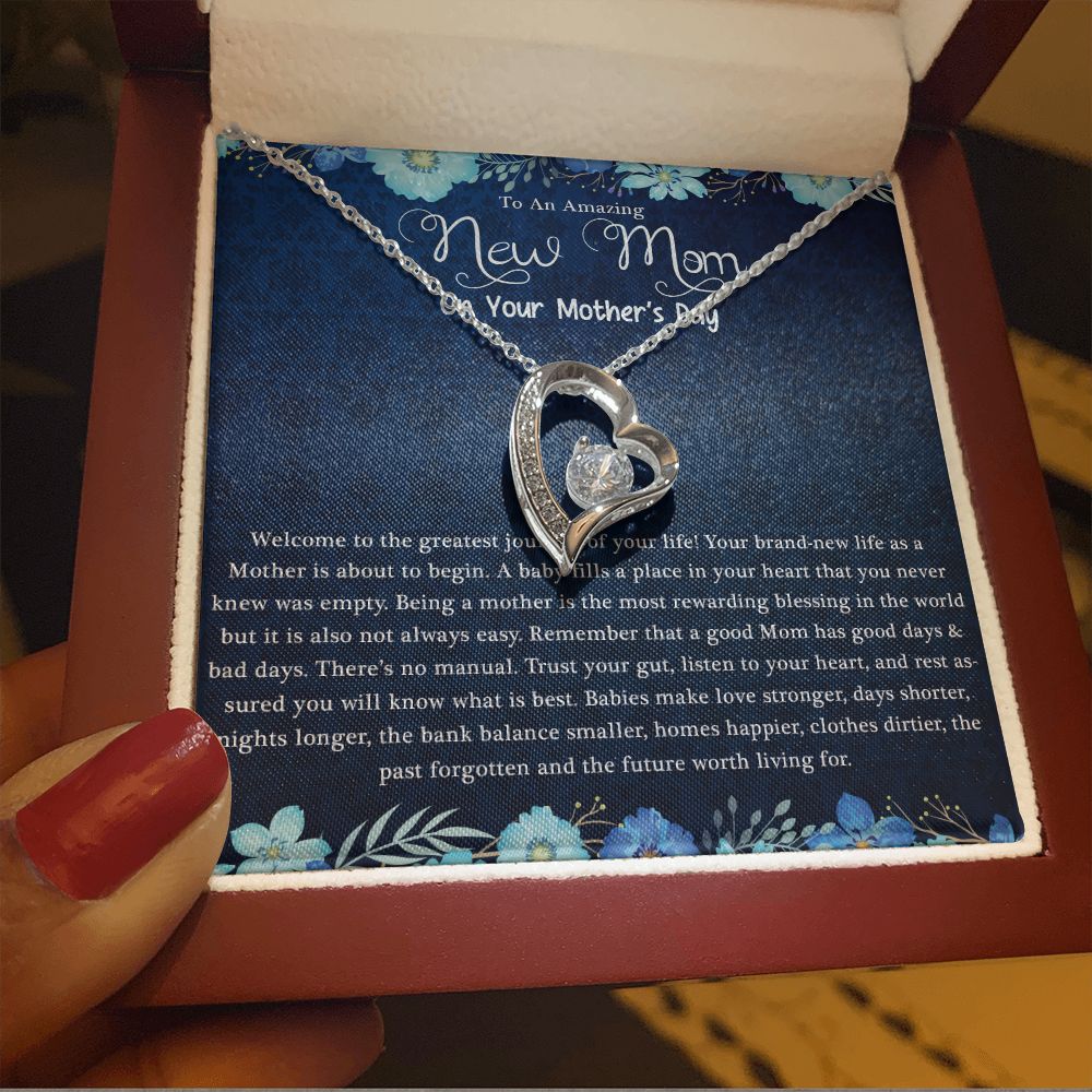 Mother's Day | Amazing New Mom - Forever Love Necklace