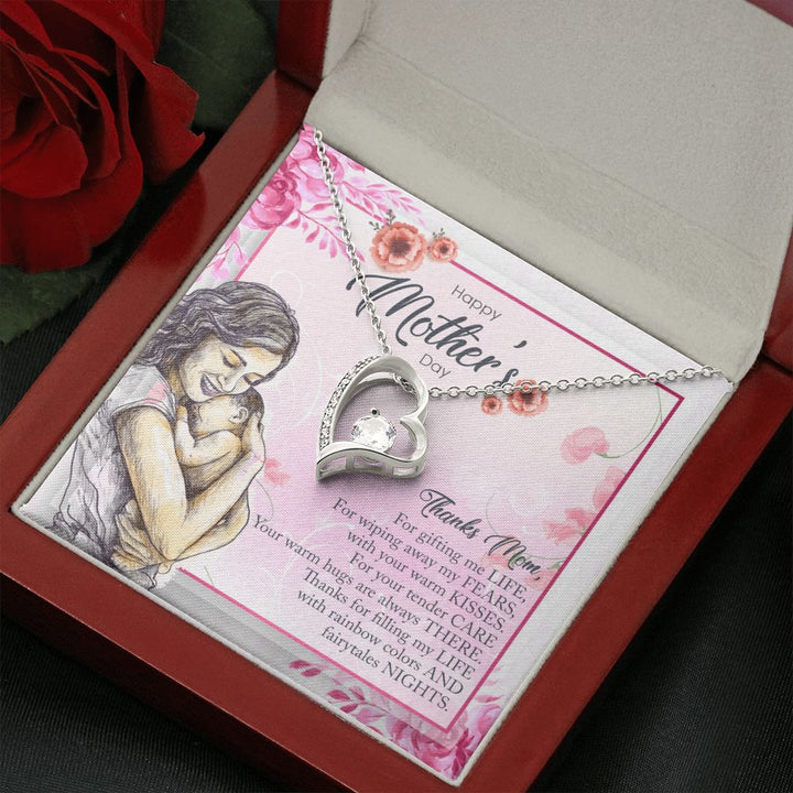 Happy Mother's Day | Thanks Mom, For Gifting me Life - Forever Love Necklace