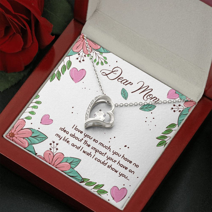 To My Mom | Mom I Love You so Much - Forever Love Necklace