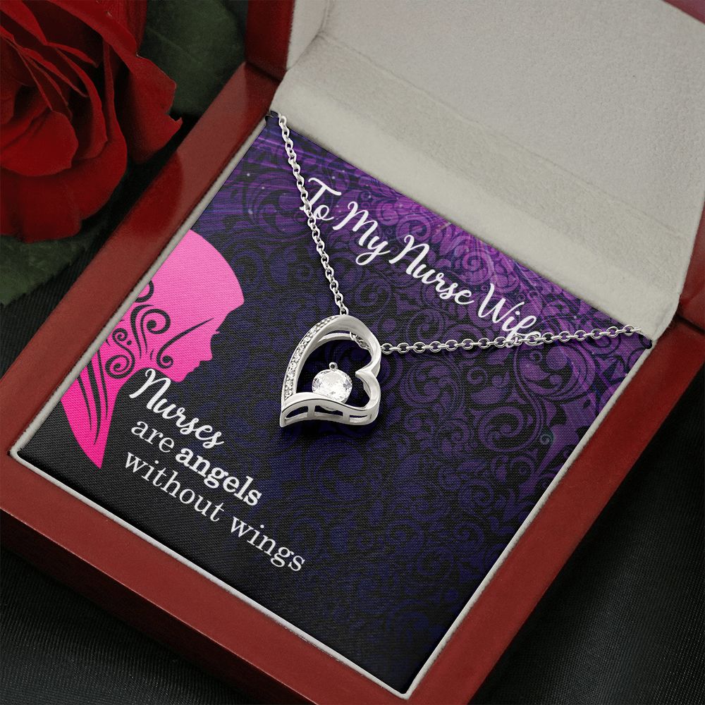 To My Nurse Wife | Nurses are Angels without wings - Forever Love Necklace