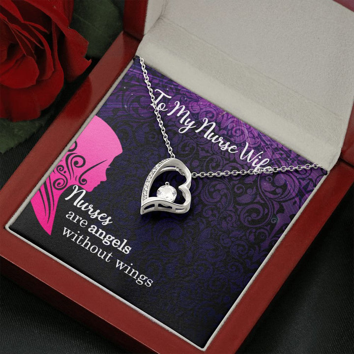 To My Nurse Wife | Nurses are Angels without wings - Forever Love Necklace