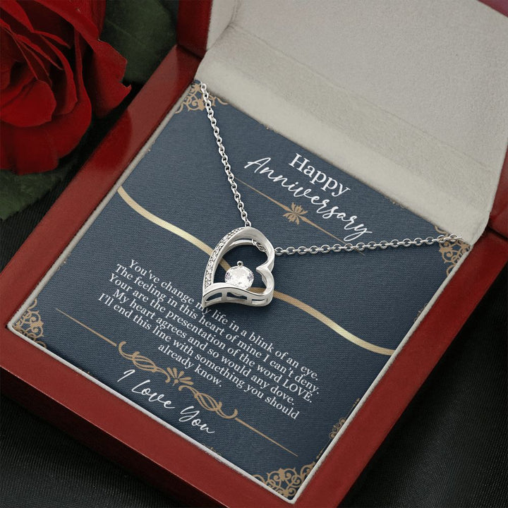 Happy Anniversary | You've change my life in a blink of an eye - Forever Love Necklace