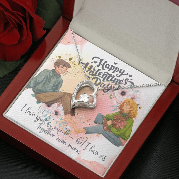 Happy Valentine's Day | Love, Together in Harmony - Forever Love Necklace