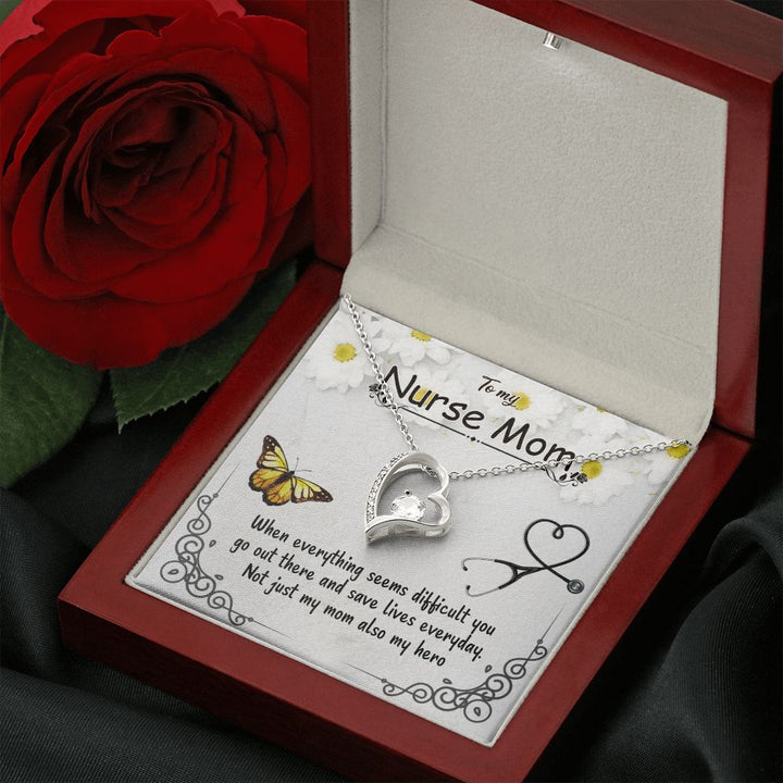 To My Mom | To My Nurse Mom - Forever Love Necklace