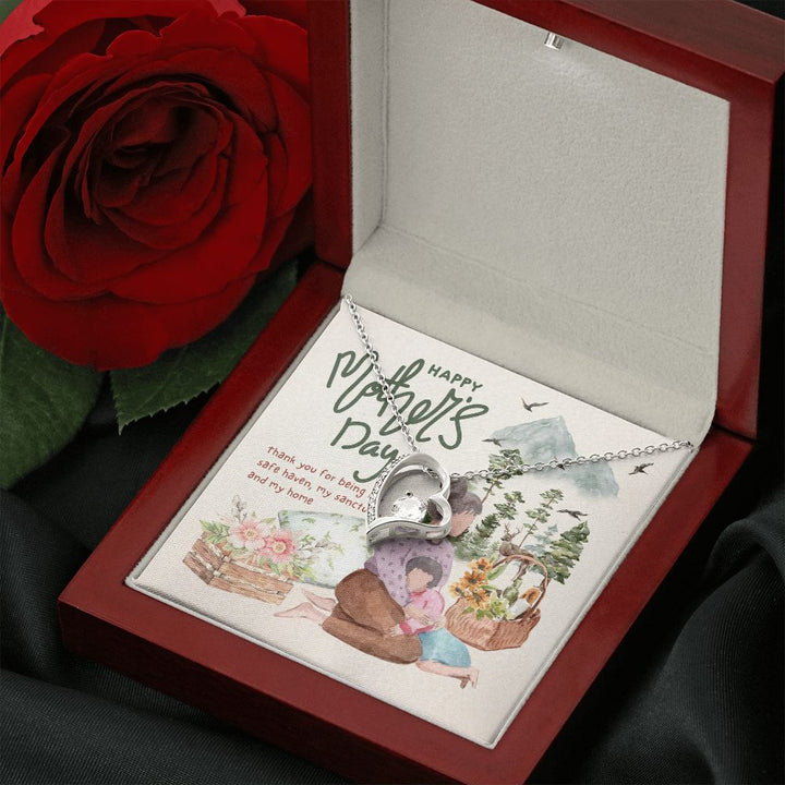 Happy Mother's Day | Thank you for being my safe haven - Forever Love Necklace