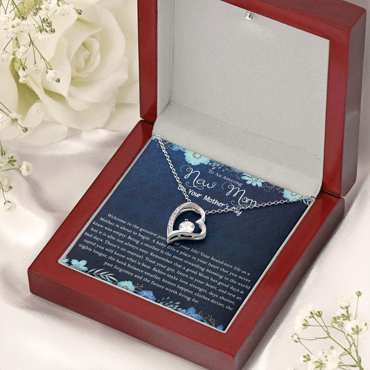 Mother's Day | Amazing New Mom - Forever Love Necklace