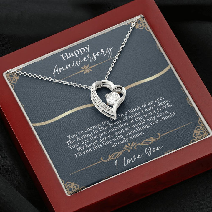 Happy Anniversary | You've change my life in a blink of an eye - Forever Love Necklace